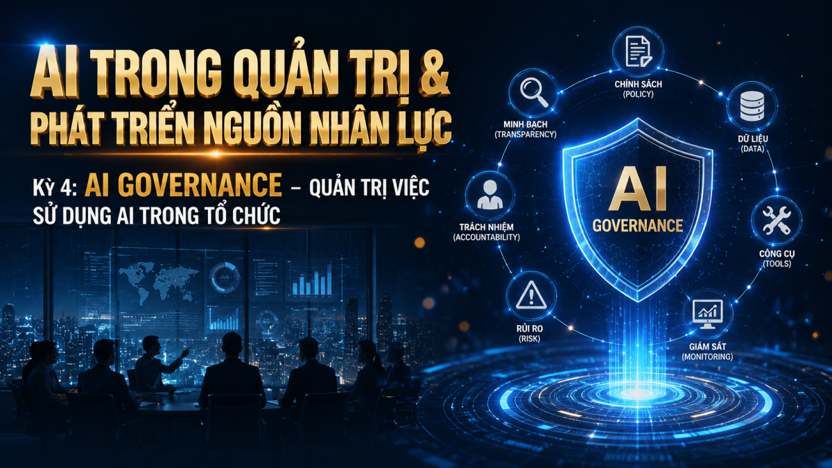 AI trong quản trị & phát triển nguồn nhân lực - Kỳ 4: AI Governance – Quản trị việc sử dụng AI trong tổ chức
