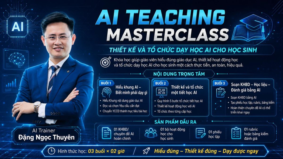 AI Teaching Masterclass – Thiết kế và tổ chức dạy học AI cho học sinh
