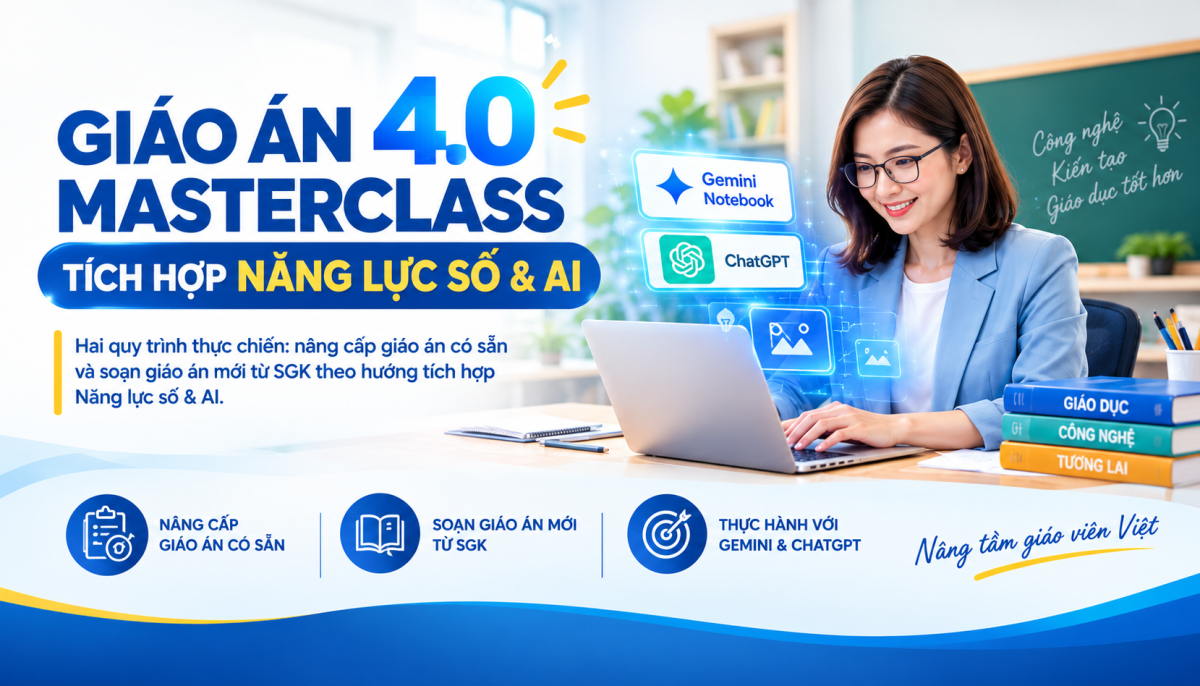 Giáo án 4.0 Masterclass – Tích hợp năng lực số & AI